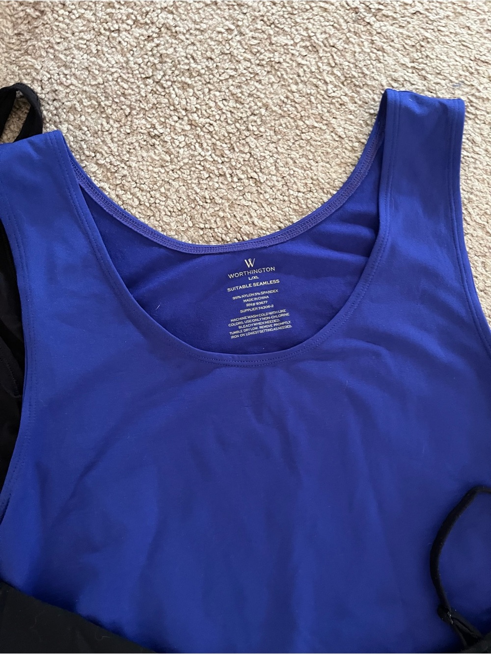 7 Mixed Tank & Cami Pack - Black, Charcoal & Royal Blue - Picture 2 of 2
